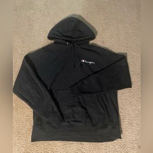 CHAMPION REVERSE WEAVE HOODIE SZ. LARGE BLACK
